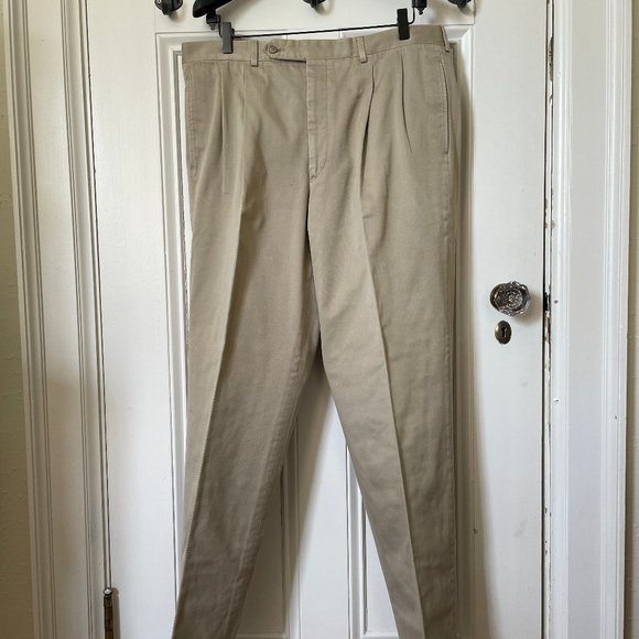 Corbin Cream Twill Men's Pants, Size 36.5 (based off flat measurement) - Picture 1 of 13